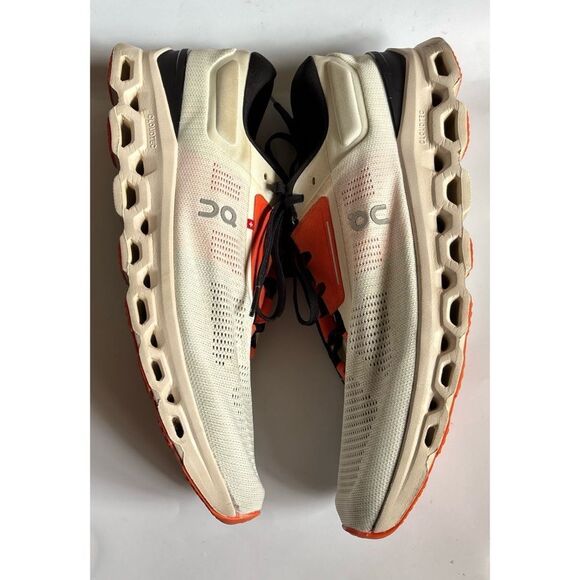 On Mens Cloudstratus 3 Running Shoes Low Top Sneaker Undyed-White/Sand Size 13 main image 4
